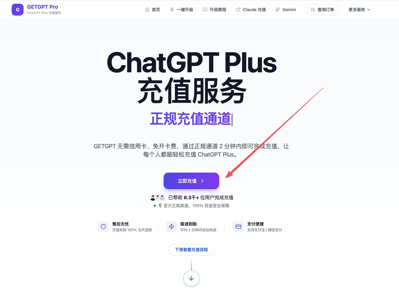 充值网站截图